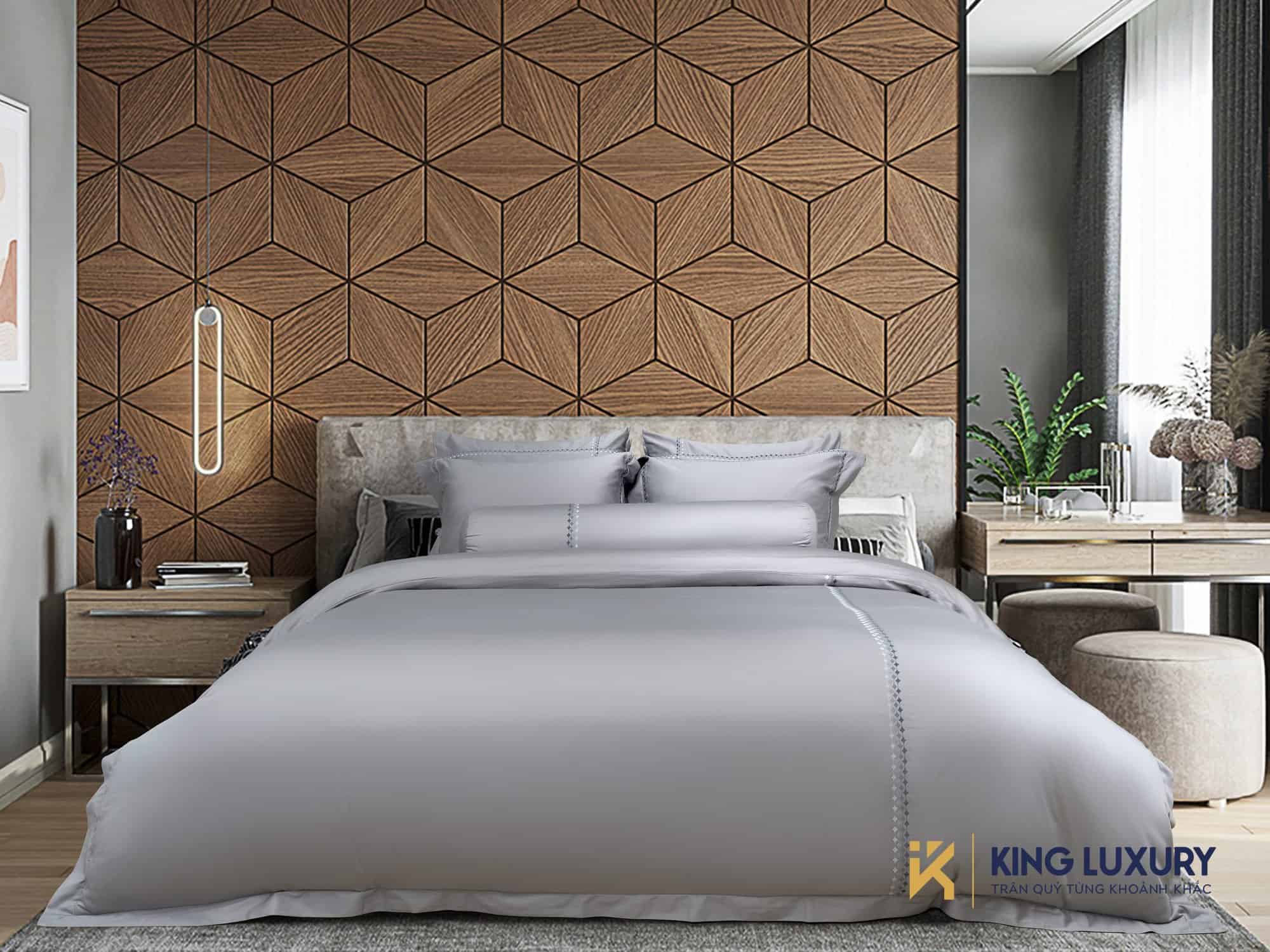 Bộ chăn ga Nature Home Kim Cương Ghi Sáng