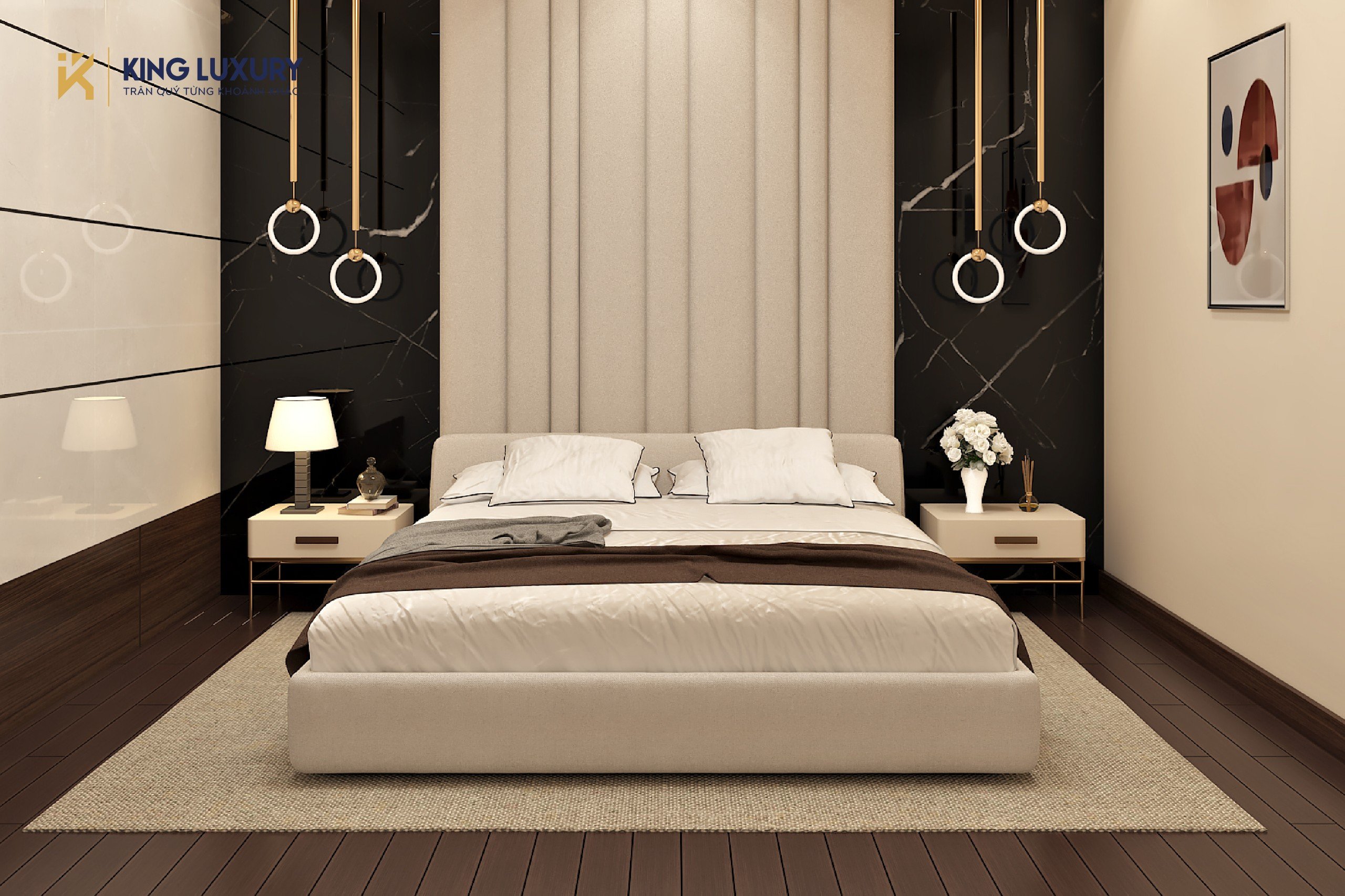 Bày trí phòng ngủ hiện đại theo phong cách Modern Classic