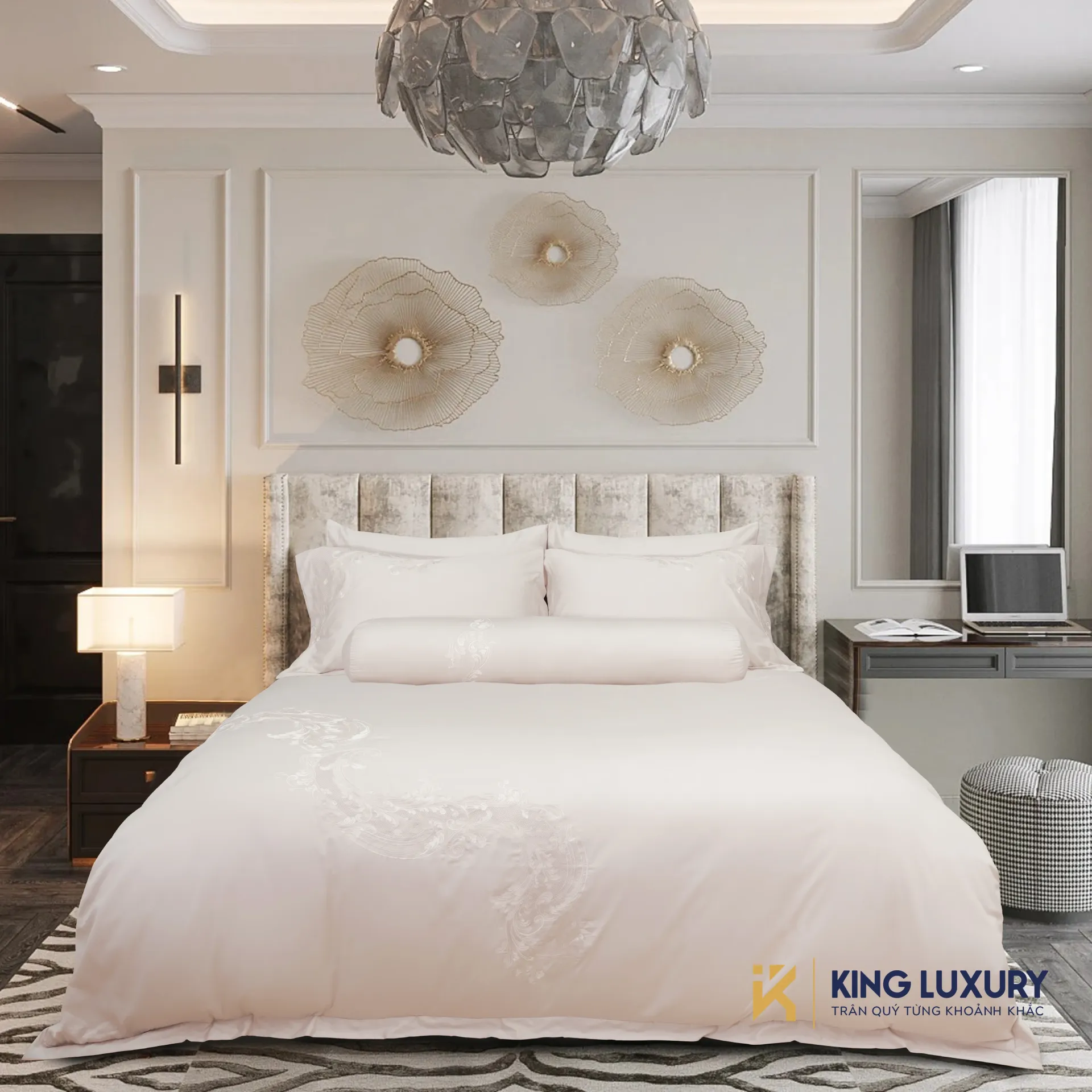 Bộ chăn ga Nature Home Cotton Symphony Kem
