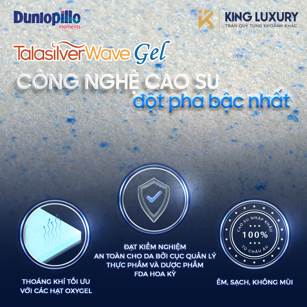 Công nghệ cao su đột phá nâng đỡ cơ thể thường được tích hợp trong các sản phẩm nệm tốt cho cột sống