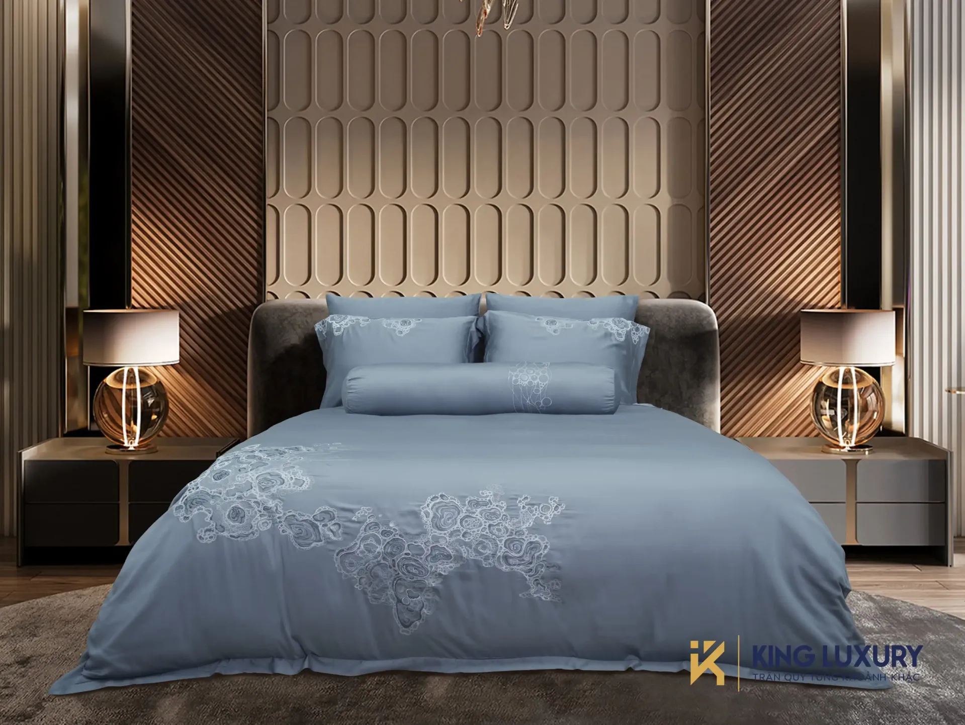 Bộ chăn ga Nature Home Tencel Sea Lavie - Ảnh 2