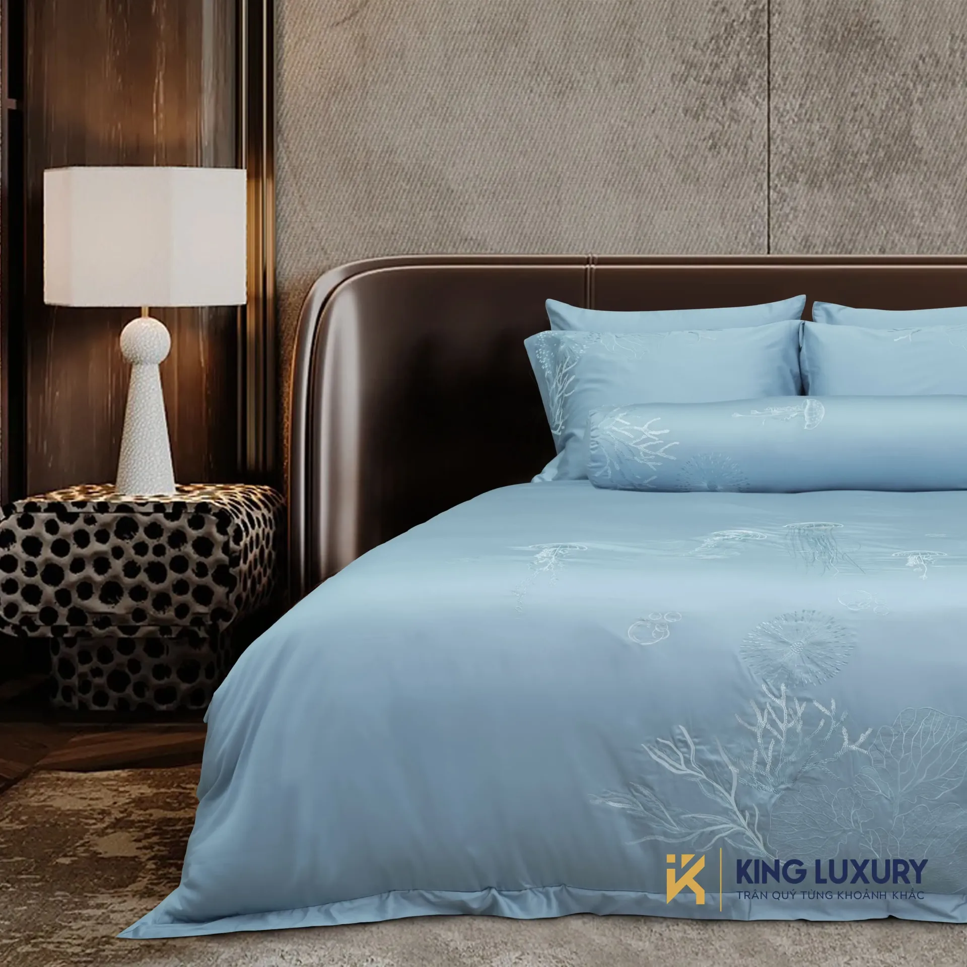 Bộ chăn ga Nature Home Tencel Cotton Ocean Glow