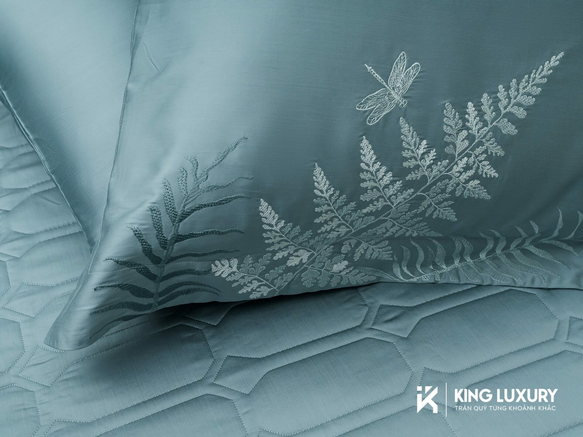 Bộ chăn ga Nature Home Tencel Cotton Dương Xỉ Xanh