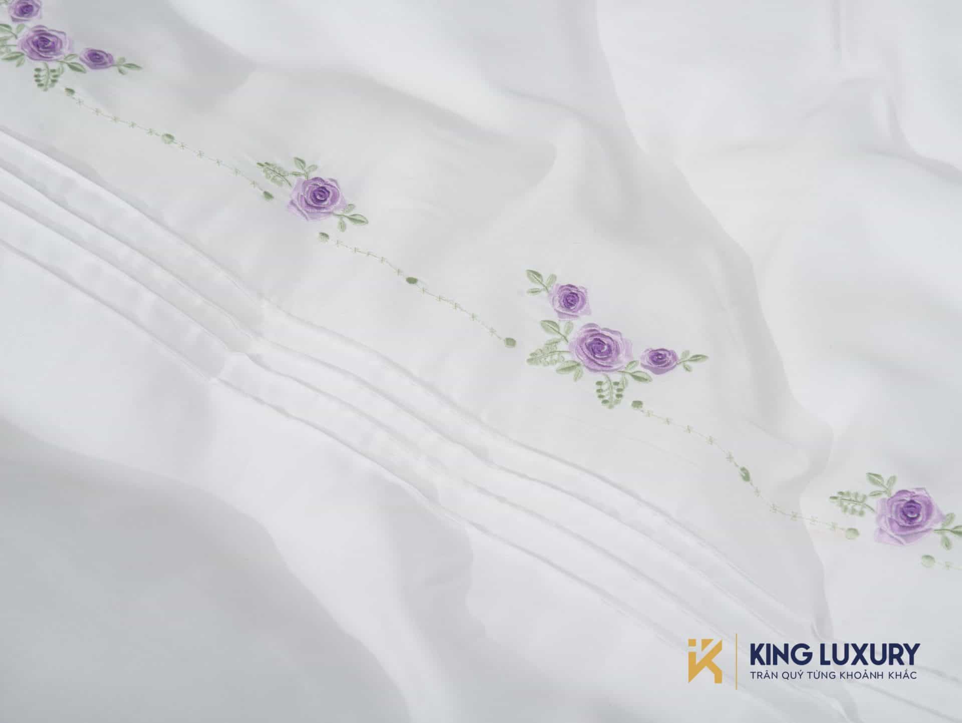Bộ chăn ga Nature Home Tencel Purple Rose