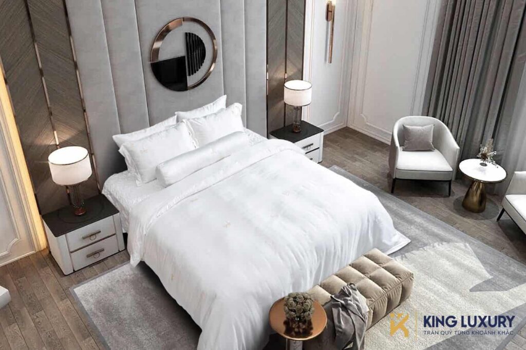 Bộ chăn ga Nature Home Tencel Cotton Chuồn Chuồn Trắng 2023