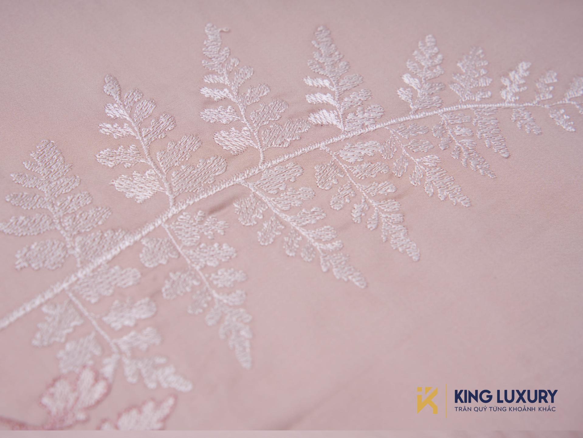 Bộ chăn ga Nature Home Standard Tencel Cotton Dương Xỉ Hồng
