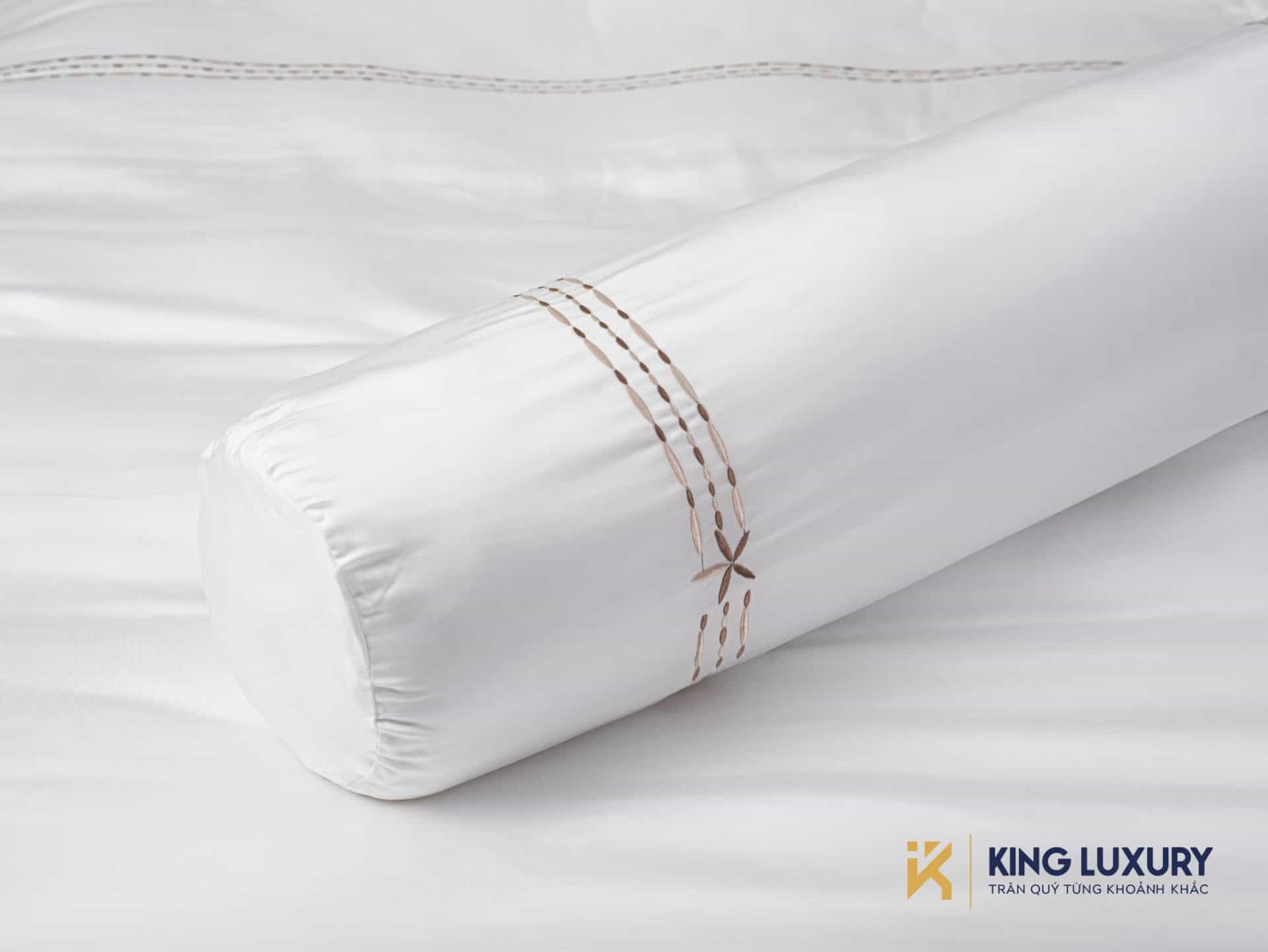 Bộ chăn ga Nature Home Tencel Cotton Trắng Chuỗi Ngọc Luxe