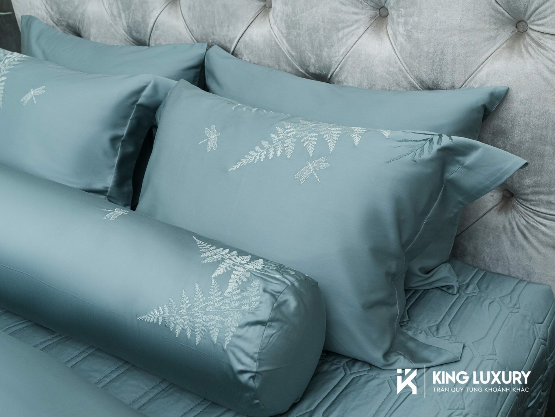Bộ chăn ga Nature Home Tencel Cotton Dương Xỉ Xanh