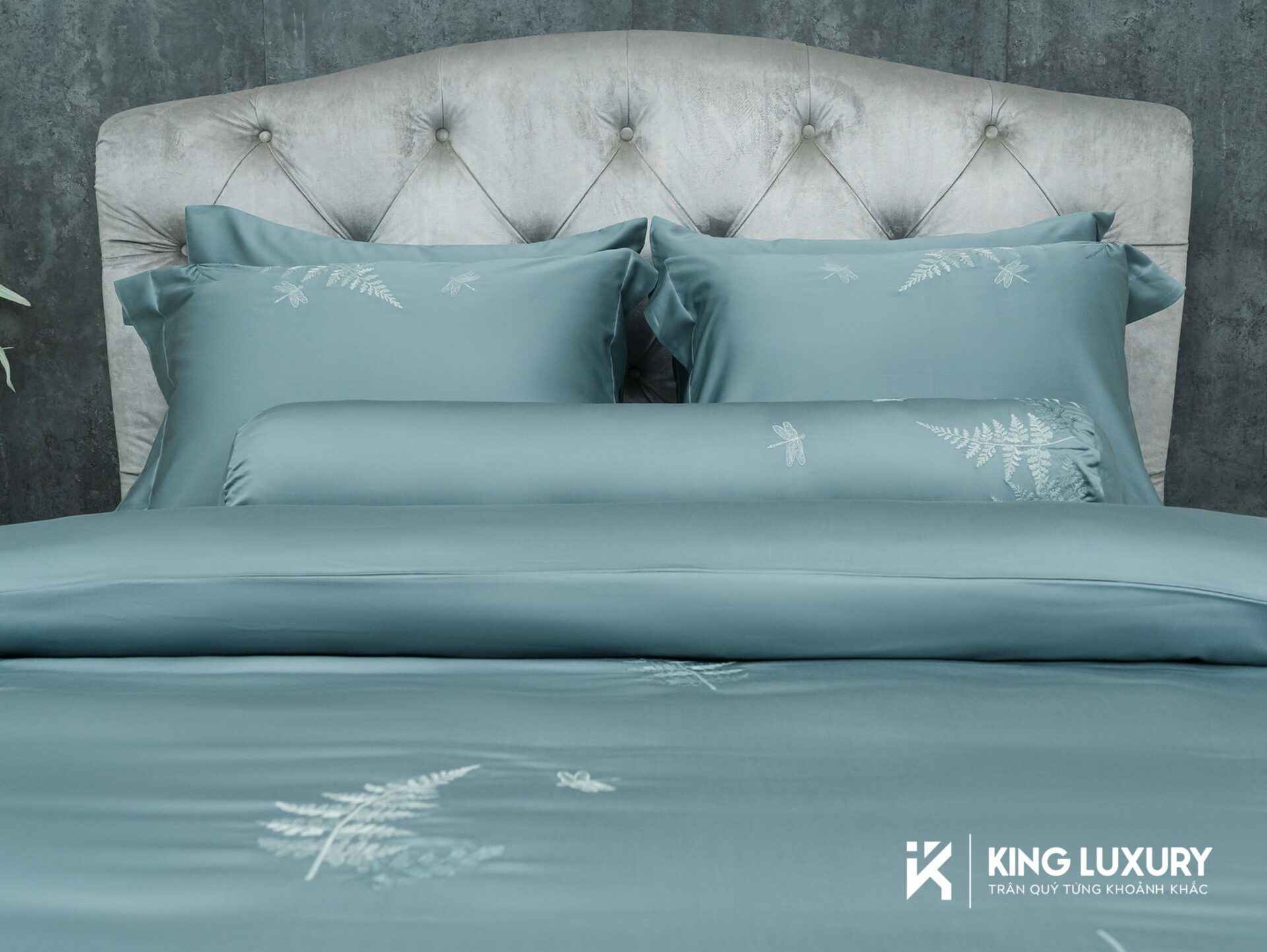 Bộ chăn ga Nature Home Tencel Cotton Dương Xỉ Xanh