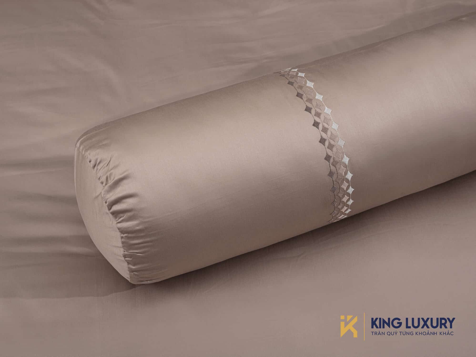 Bộ chăn ga Nature Home Cotton Kim Cương Nâu Kem Luxe