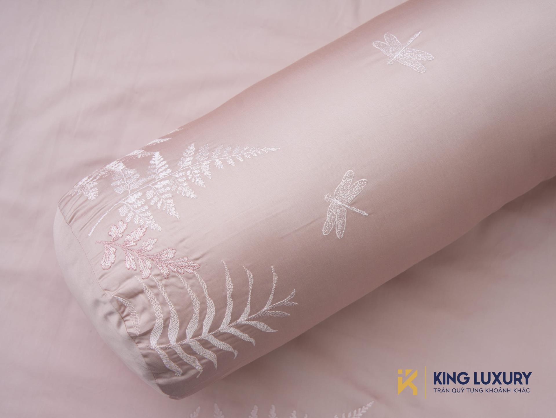 Bộ chăn ga Nature Home Standard Tencel Cotton Dương Xỉ Hồng
