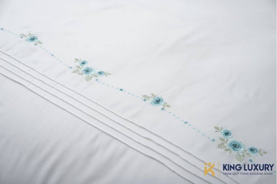 Bộ chăn ga Nature Home Tencel Blue Rose