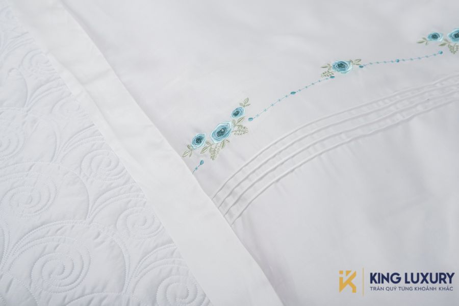 Bộ chăn ga Nature Home Tencel Blue Rose