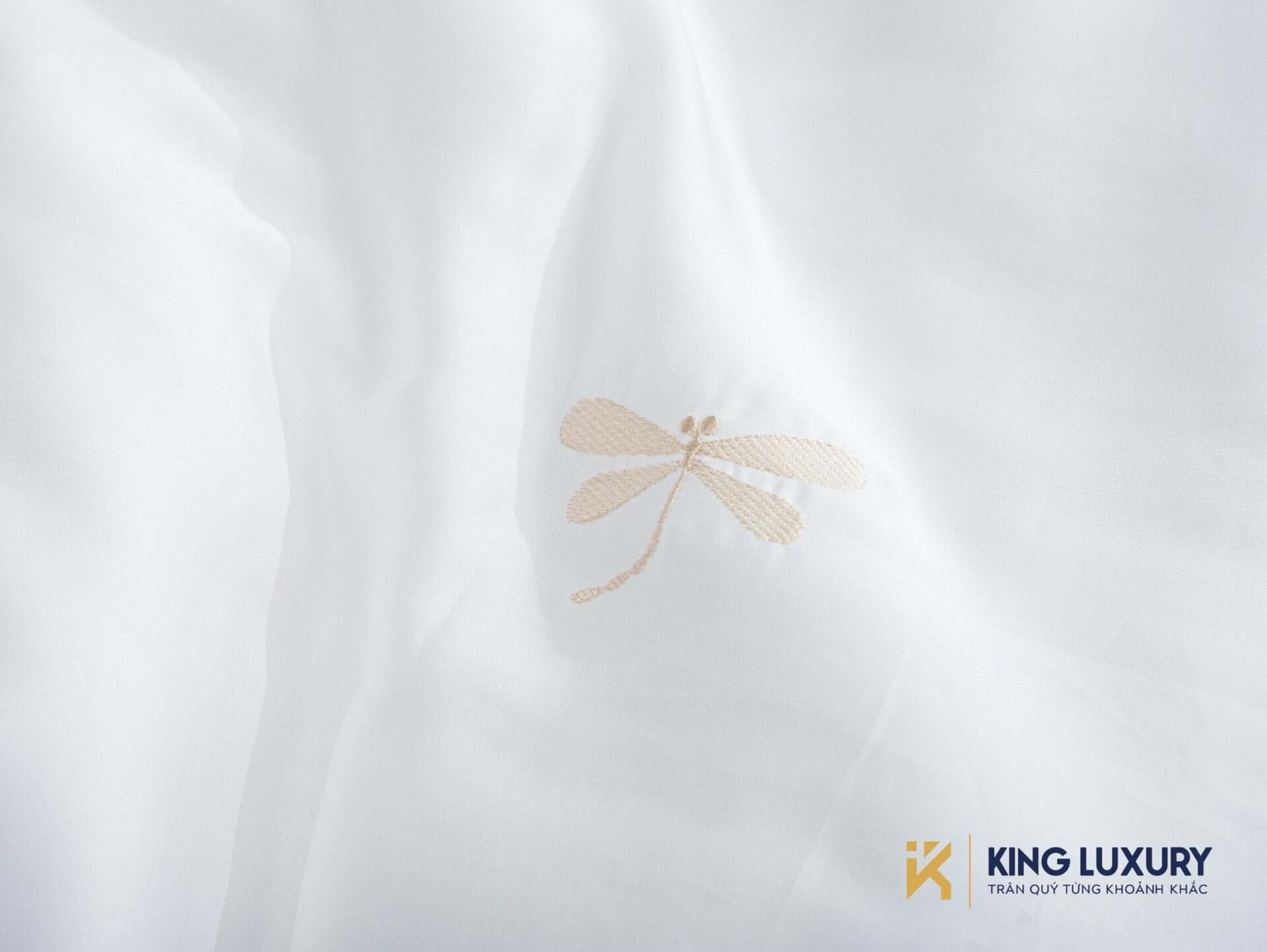Bộ chăn ga Nature Home Tencel Cotton Chuồn Chuồn Trắng 2023