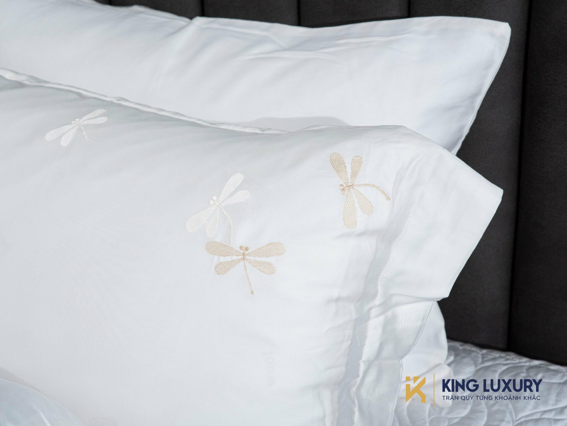 Bộ chăn ga Nature Home Tencel Cotton Chuồn Chuồn Trắng 2023