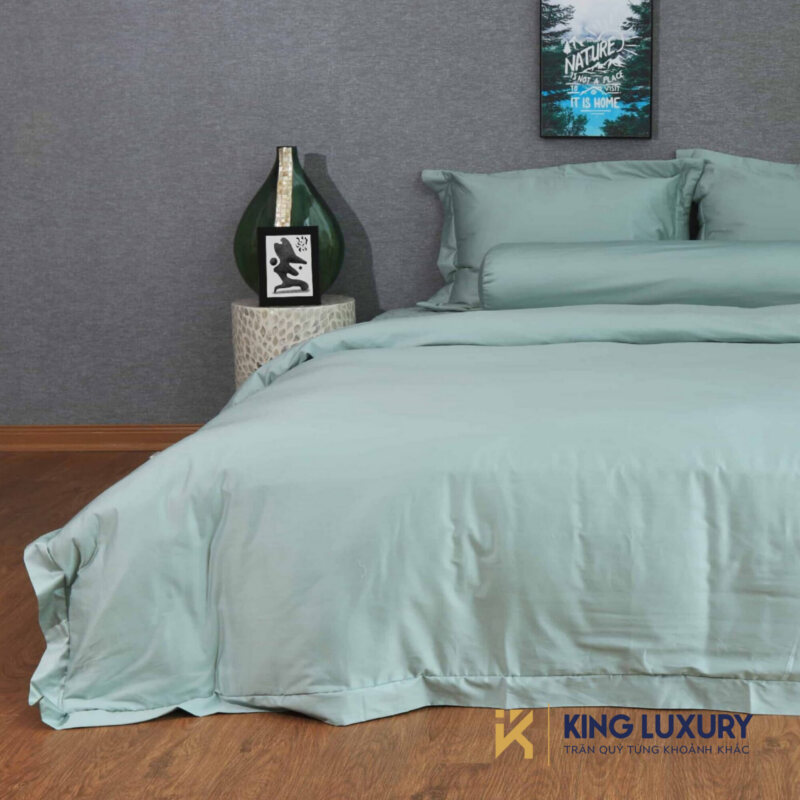 Bộ chăn ga Katakura Cotton Xanh Bạc Hà