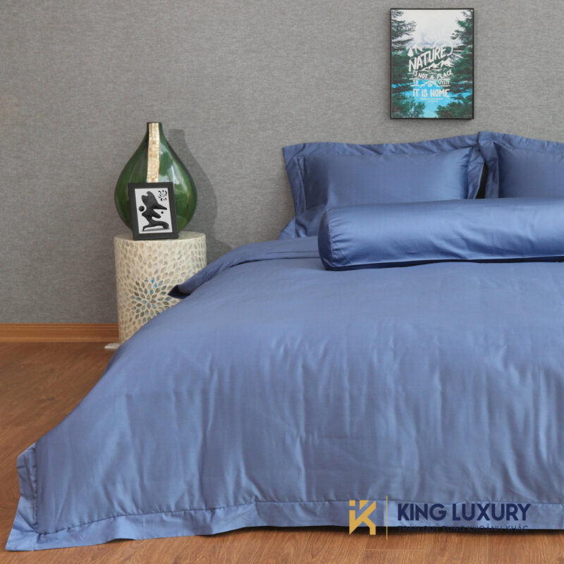 Bộ chăn ga Katakura Cotton Xanh Đá