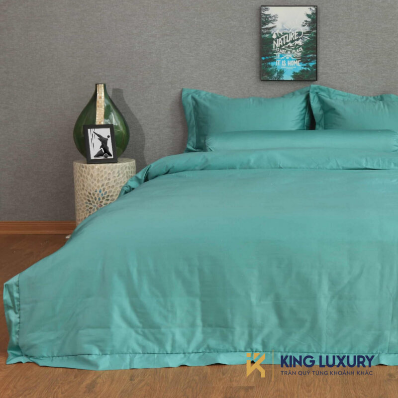 Bộ chăn ga Katakura Cotton Xanh Ngọc