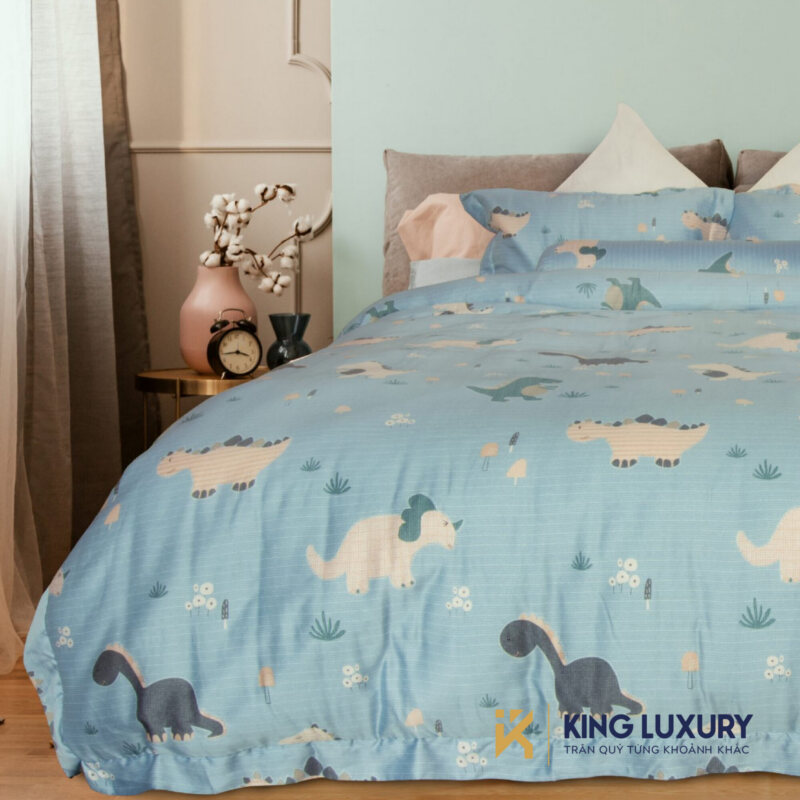 Bộ chăn ga Katakura Tencel Công Viên Khủng Long