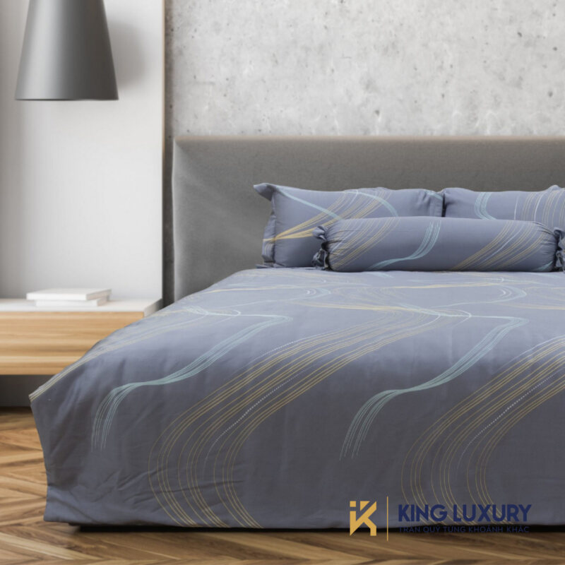 Bộ chăn ga Katakura Tencel Pro Dải Ngân Hà Tím Xanh