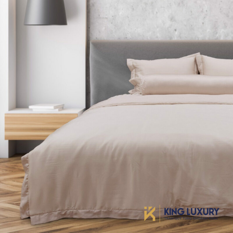Bộ chăn ga Katakura Tencel Pro Kem trơn