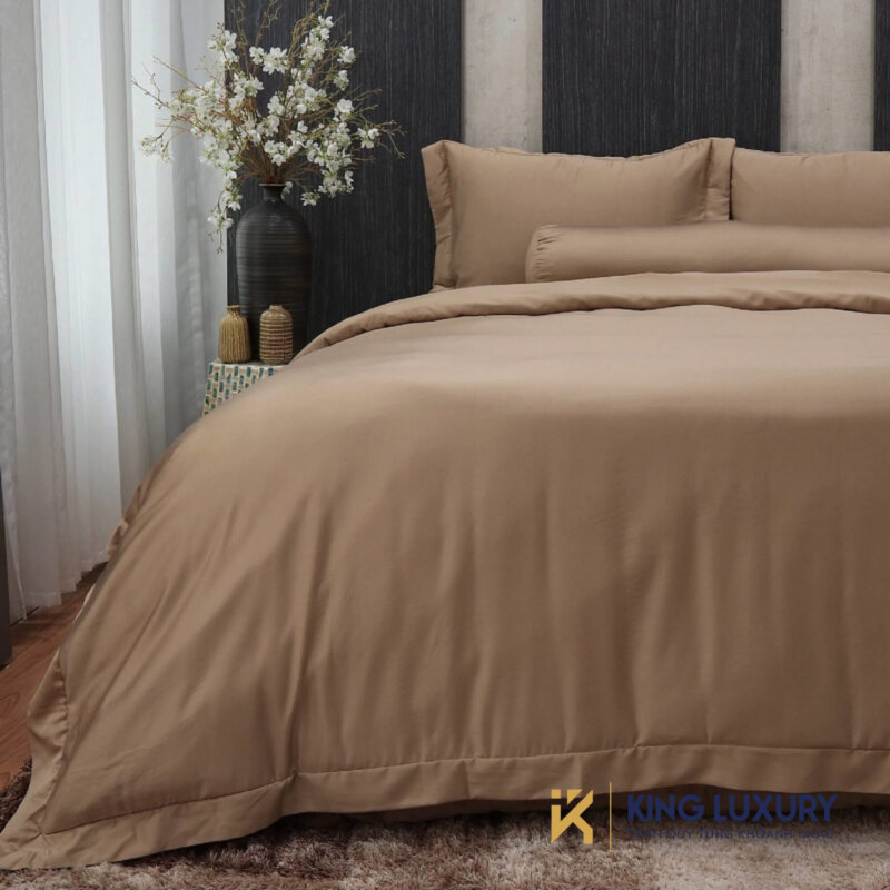 Bộ chăn ga Katakura Tencel Pro Phủ Tình Si Nâu