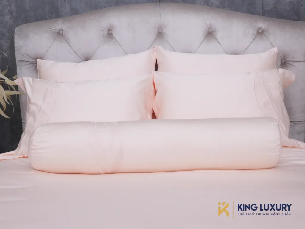 Bộ chăn ga Nature Home Tencel Cotton Harmony Hồng