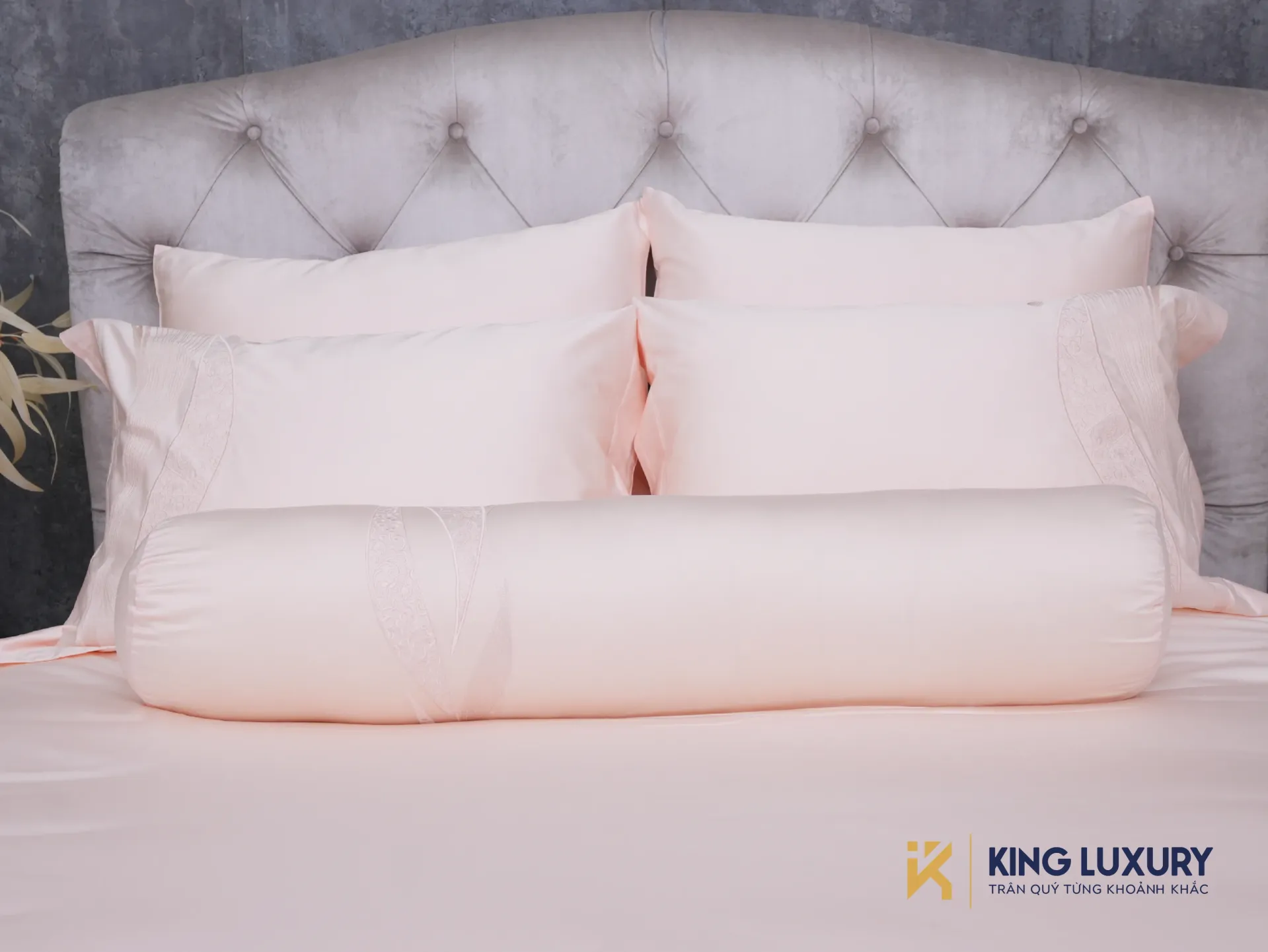 Bộ chăn ga Nature Home Tencel Cotton Harmony Hồng
