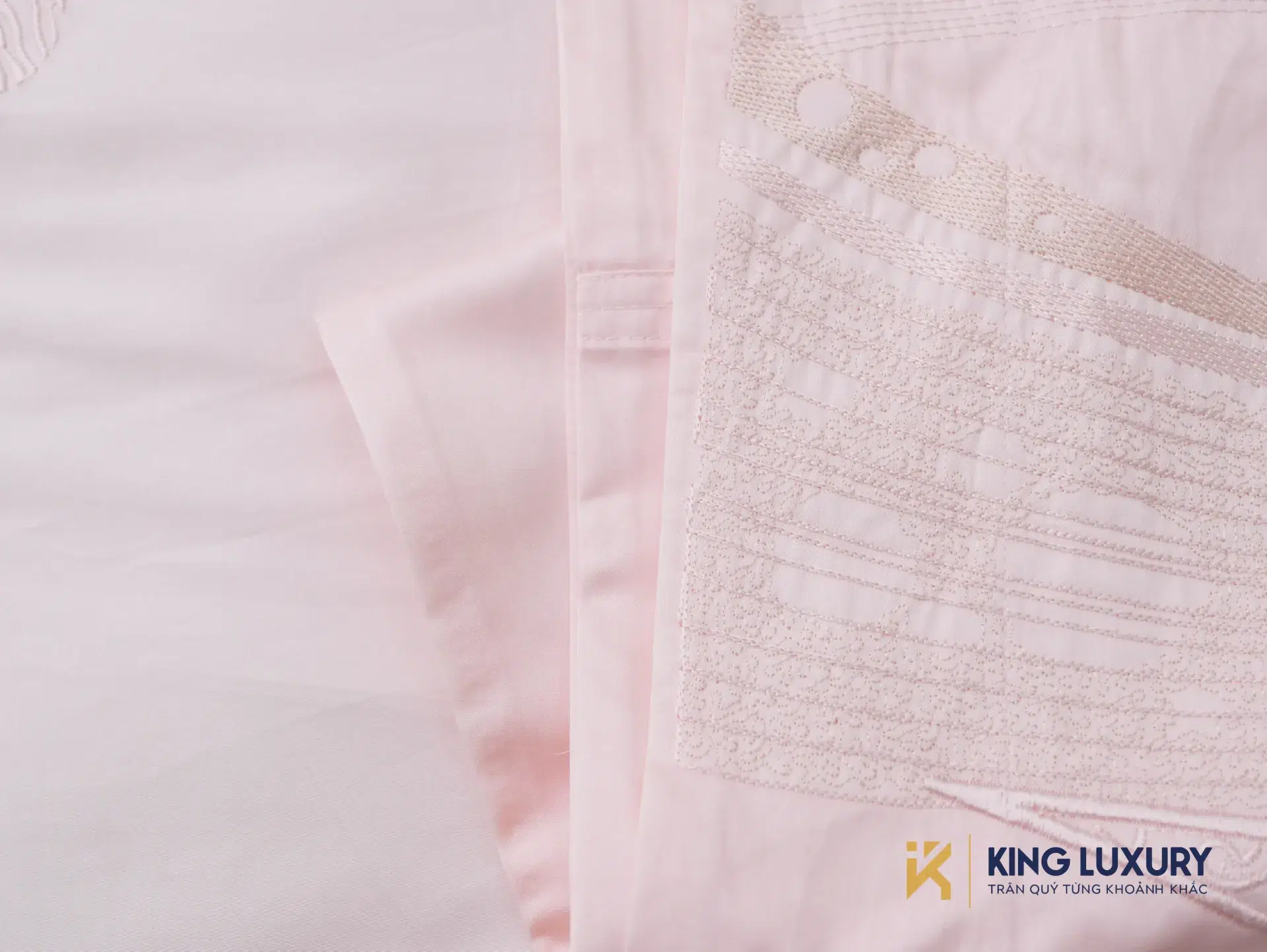 Bộ chăn ga Nature Home Tencel Cotton Harmony Hồng