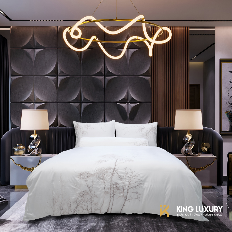 Bộ chăn ga Nature Home Standard Larose Trắng