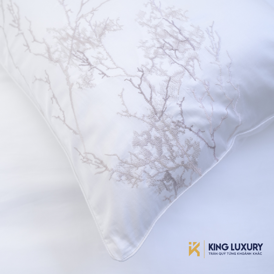Bộ chăn ga Nature Home Standard Larose Trắng