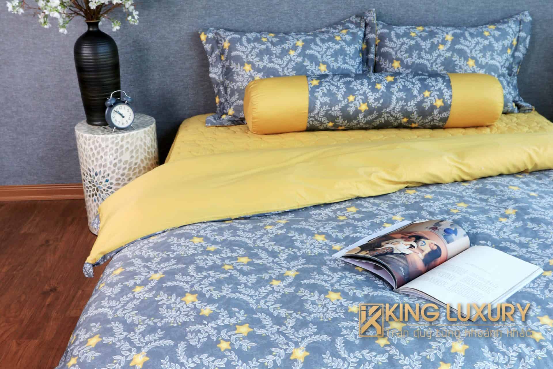 Bộ chăn ga Katakura Cotton Vàng Hoa Mai