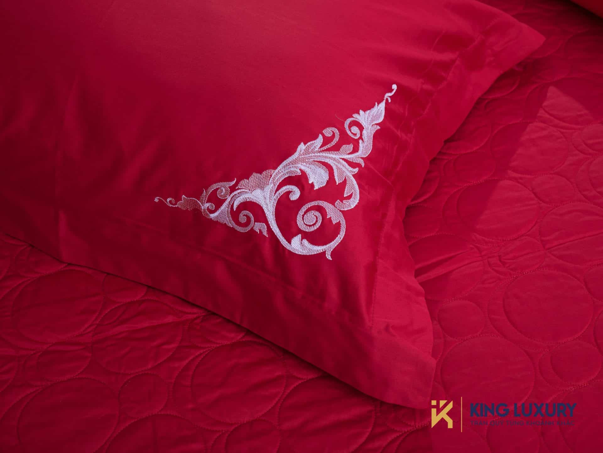 Bộ chăn ga Nature Home Cotton Đỏ Cổ Điển