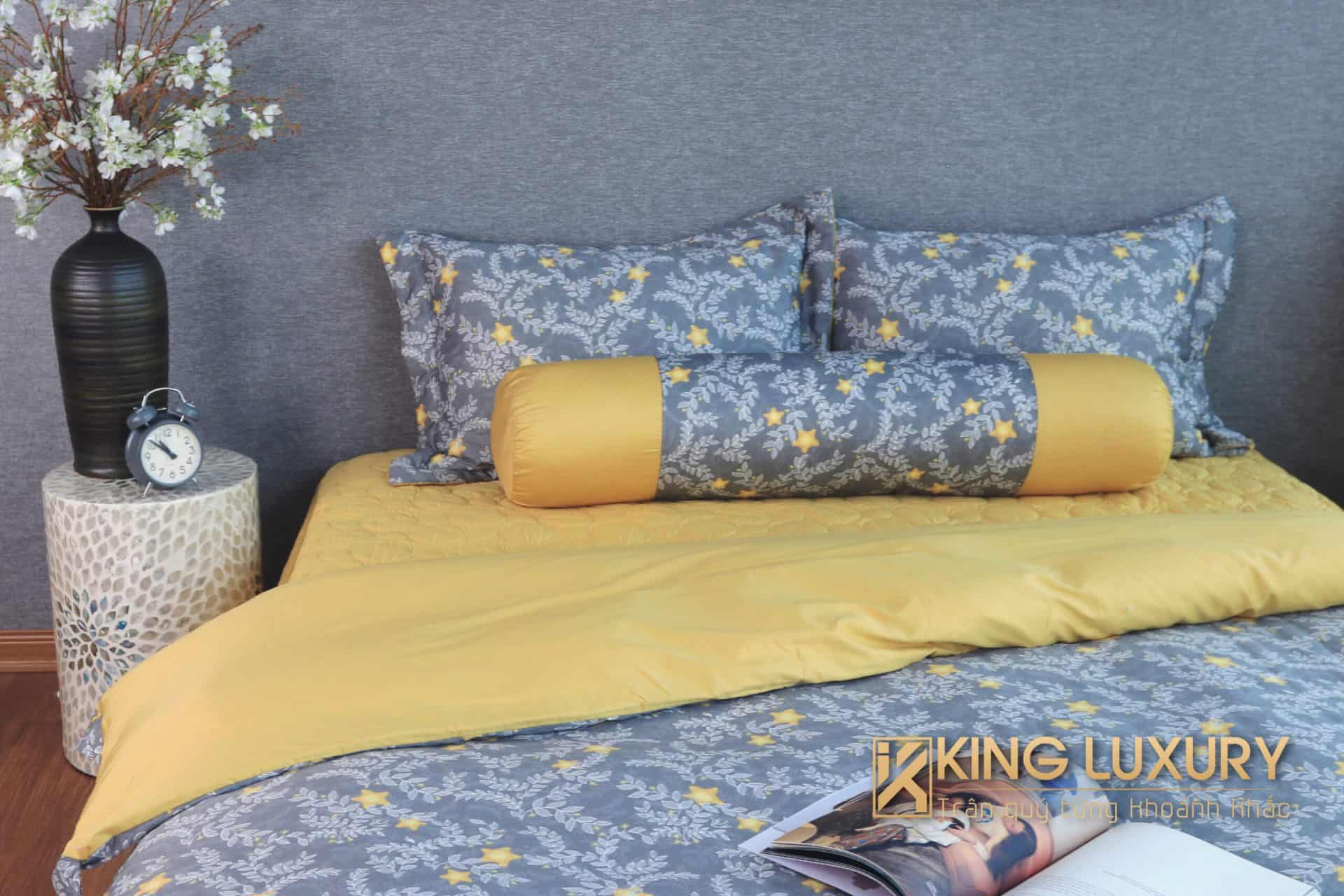 Bộ chăn ga Katakura Cotton Vàng Hoa Mai