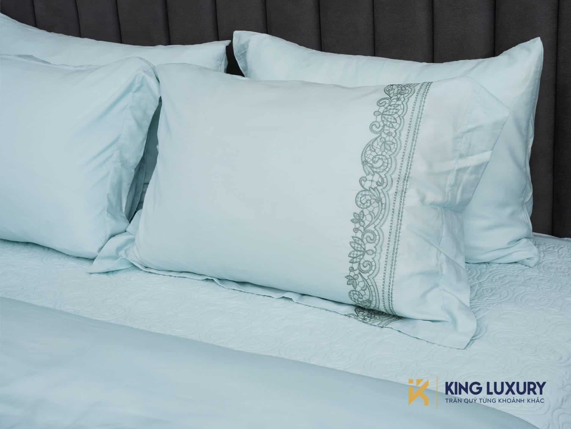Bộ chăn ga Nature Home Tencel Họa Tiết Xanh Ngọc – RXT01
