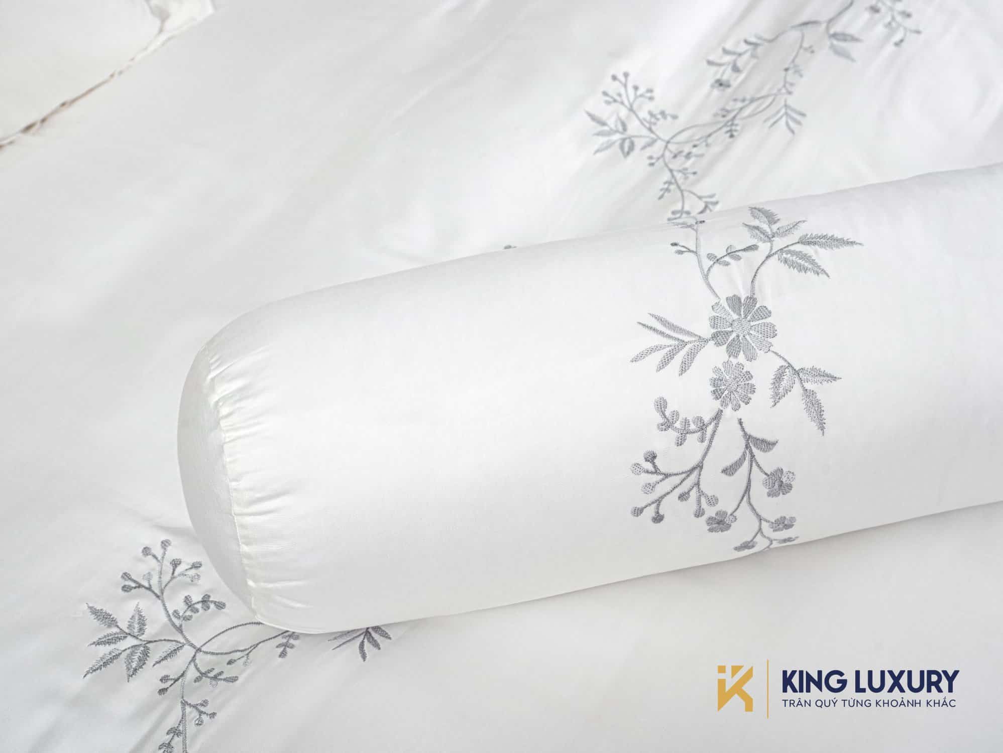 Bộ chăn ga Nature Home Tencel Trắng Hoa Dây Luxury