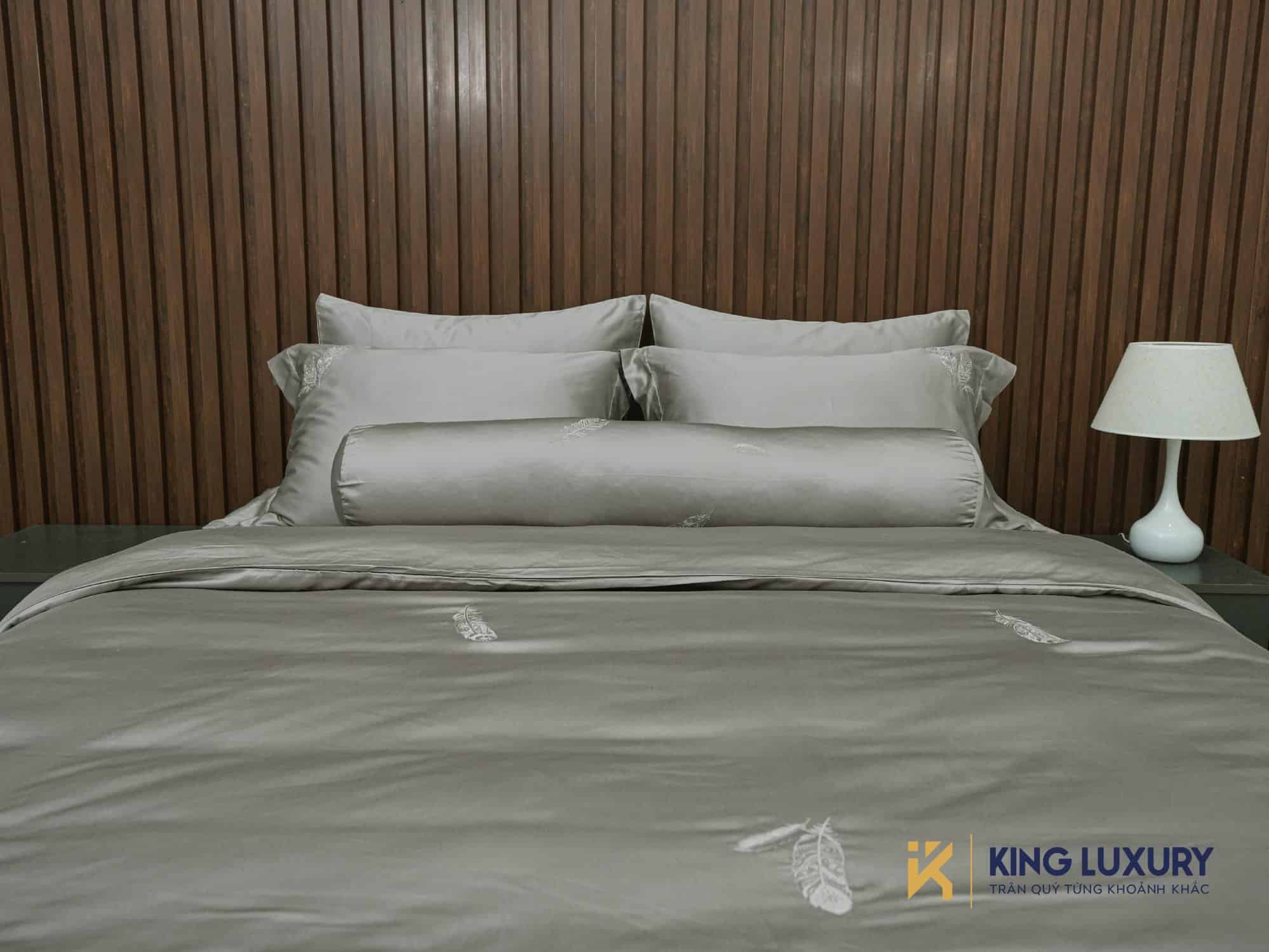Bộ chăn ga Nature Home Tencel Cotton Bohemian Ghi