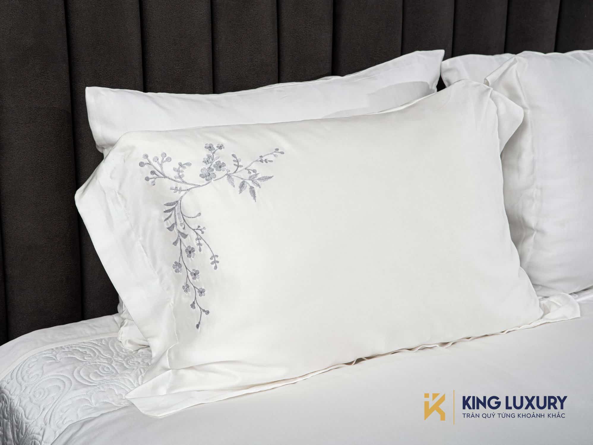 Bộ chăn ga Nature Home Tencel Trắng Hoa Dây Luxury