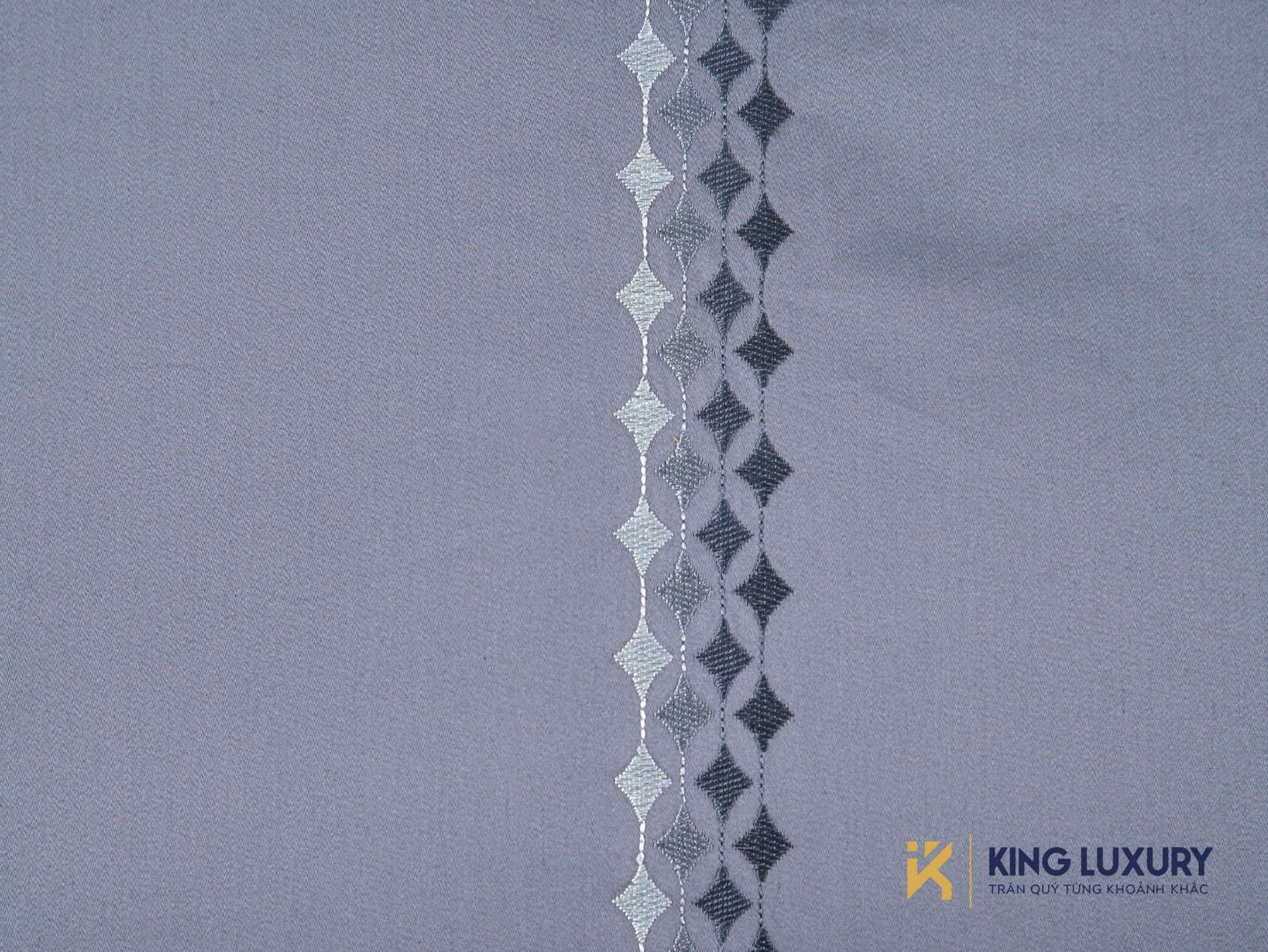 Bộ chăn ga Nature Home Cotton Kim Cương Ghi Đậm