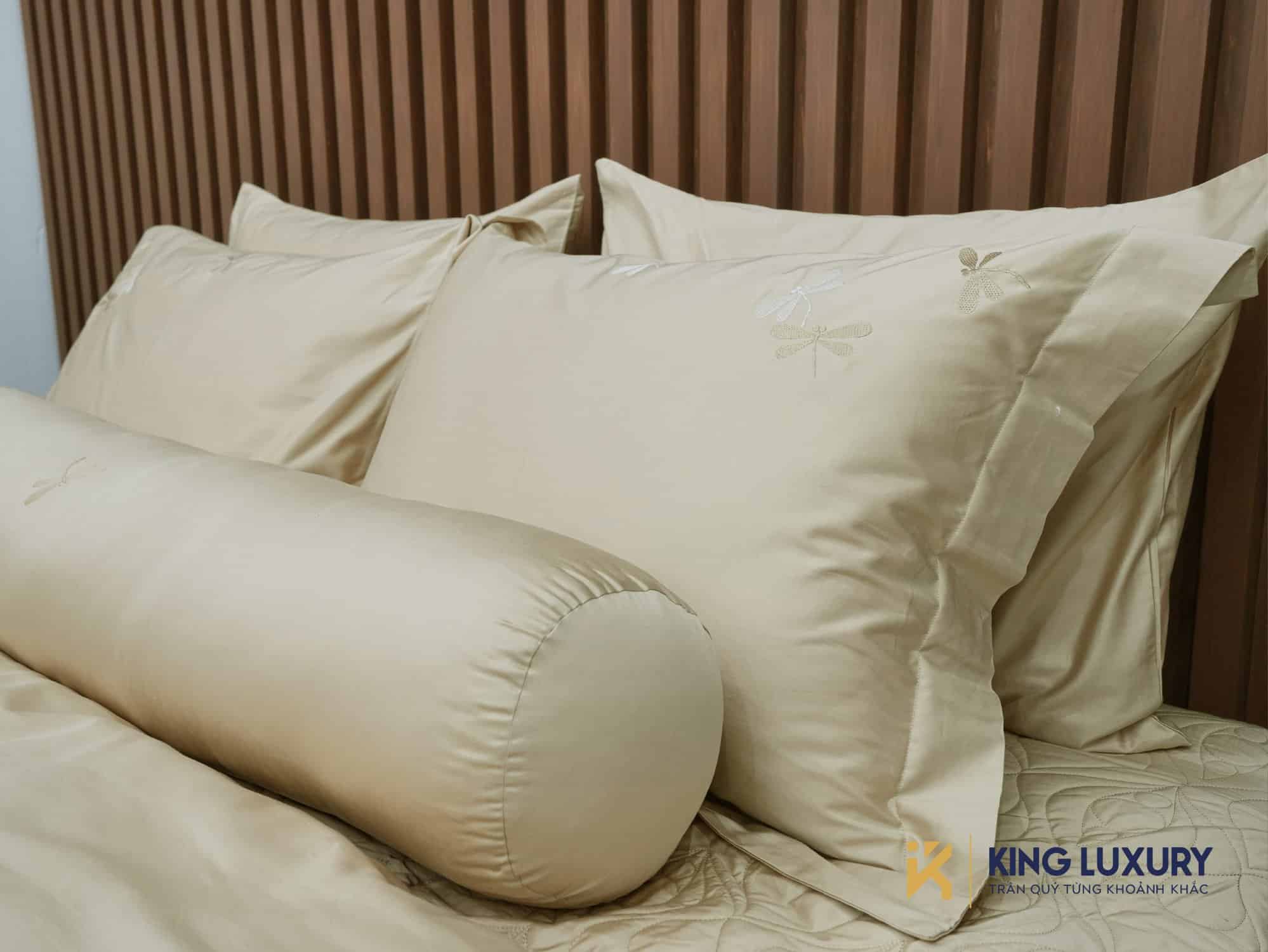 Bộ chăn ga Nature Home Cotton Chuồn Chuồn Kem