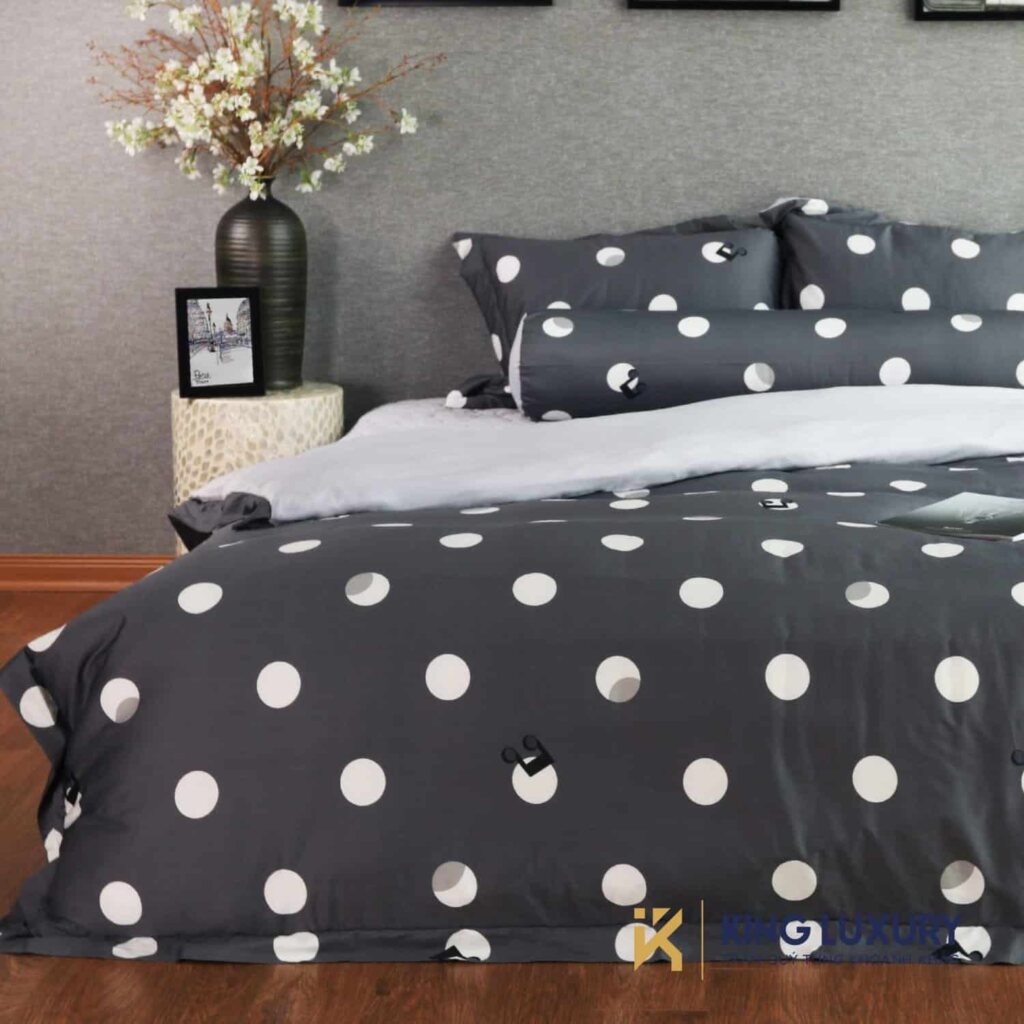 Bộ chăn ga Katakura Cotton Ghi Chấm