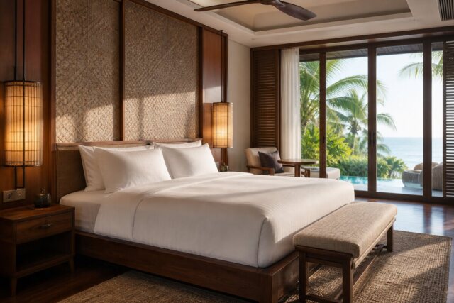 Ảnh minh họa phòng ngủ resort cao cấp tại Phú Quốc