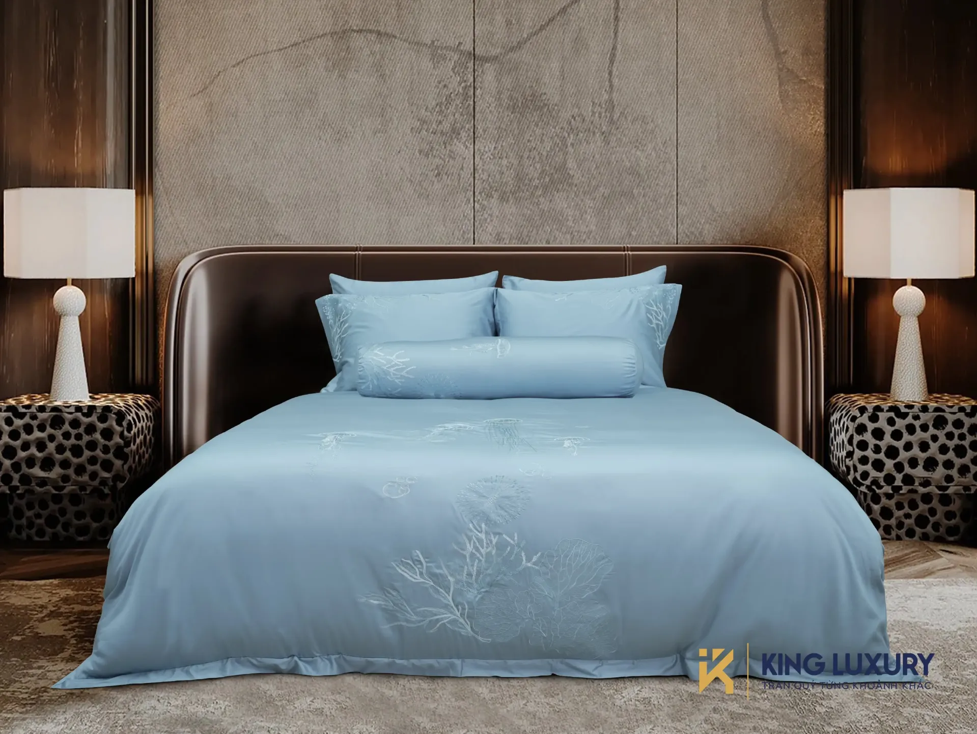Bộ chăn ga Nature Home Tencel Cotton Ocean Glow