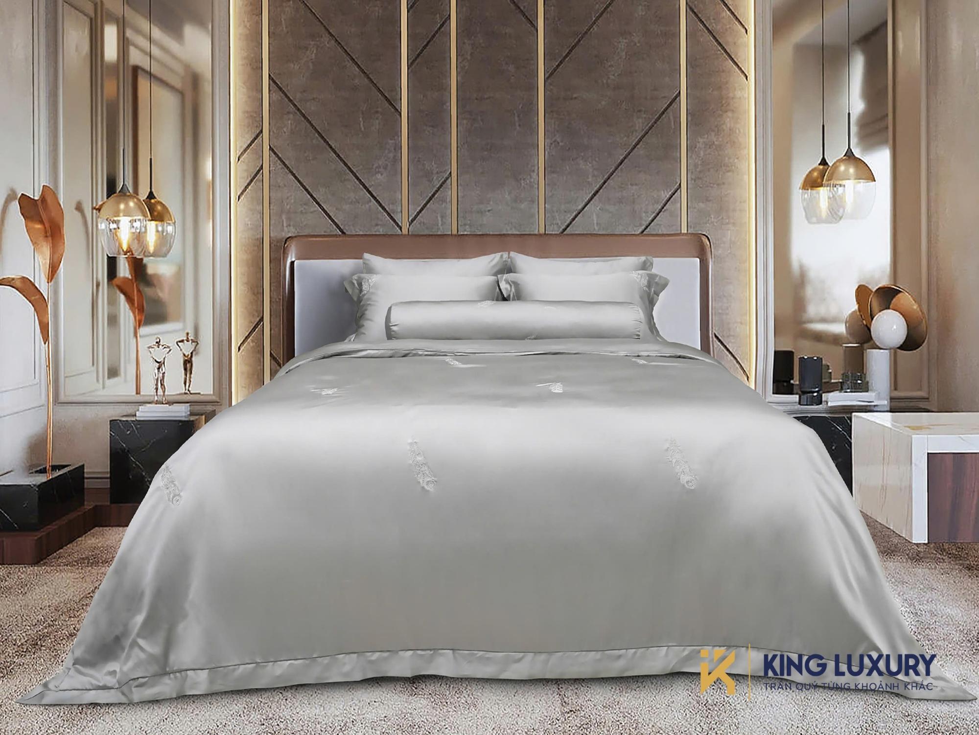 Bộ chăn ga Nature Home Tencel Cotton Bohemian Ghi
