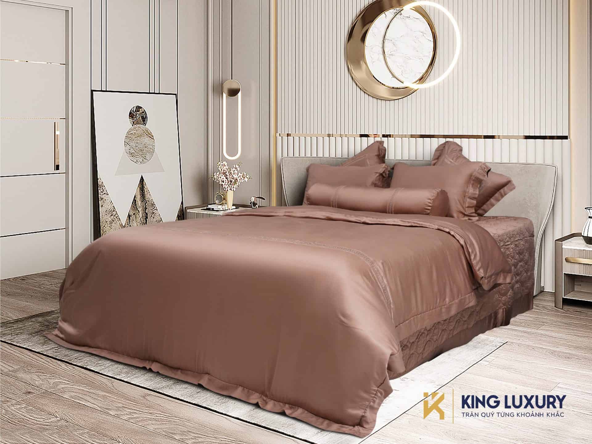 Bộ chăn ga Nature Home Tencel Xa Lộ Nâu Tây